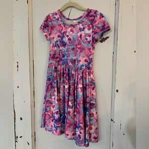 EUC DotDotSmile Size 5/6 Pink, Purple and Blue Dress
